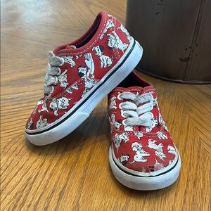 Red Kids Shoes with Cartoon Print